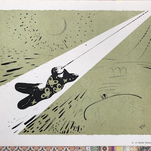 1944 SERGE CIRCUS LITHOGRAPH 'Panorama du Cirque' Limited Edition Big Top Circus Ring Showfolk Clown Acrobat C.11.75x9.5ins..