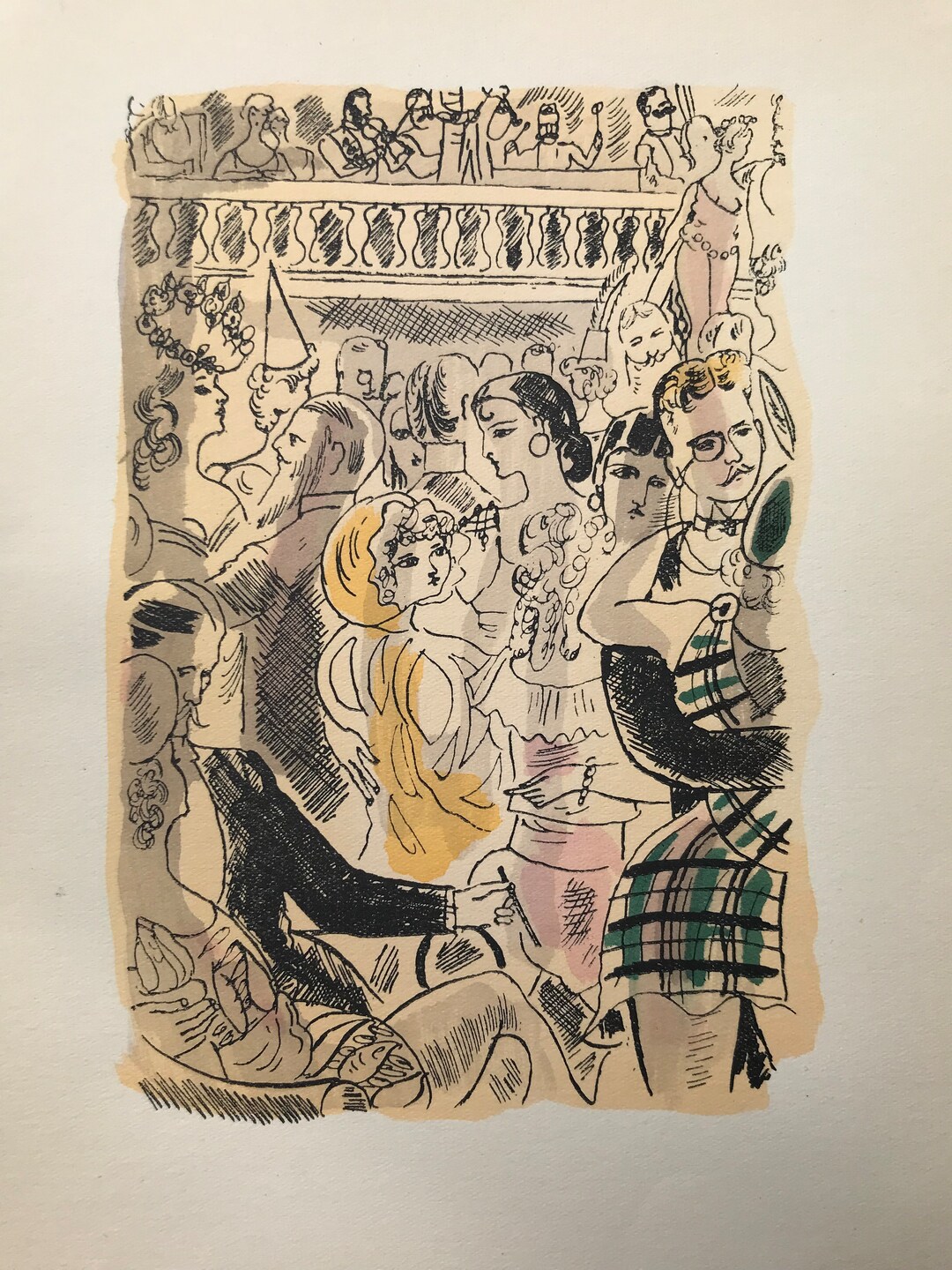 1930 CHAS-LABORDE Lithograph From Watercolour for Toulet's 'mon Amie Nane' Party Dance ltd Ed Image C.6x4ins..on 8x6 Sheet - Etsy
