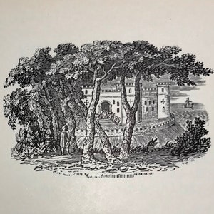 JOHN BEWICK Holzstich vom Originalblock. Curwen Press 1949. Gedruckt auf Basingwerk Pergament. Durchmesser ca.3x5cm
