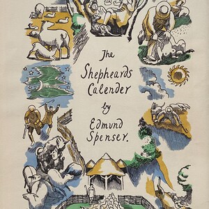 1946 JOHN NASH &#39;The Shepheards Calendar&#39; Print of Engraving. C.9.5x7.5ins..