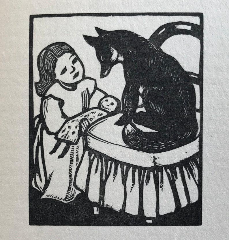 1923 Wood Engraving 'Lady into Fox' David Etsy