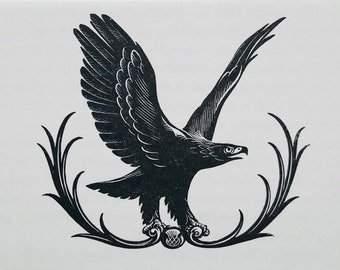 1967 JOAN HASSALL Wood Engraving from Original Block. EAGLE. Curwen Press. Image Size c.3X2.5ins..
