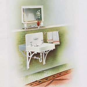 Lenzuolo da bagno LITOGRAFIA ART DECO ANNI '30 Dimensioni 23x16,5 cm.