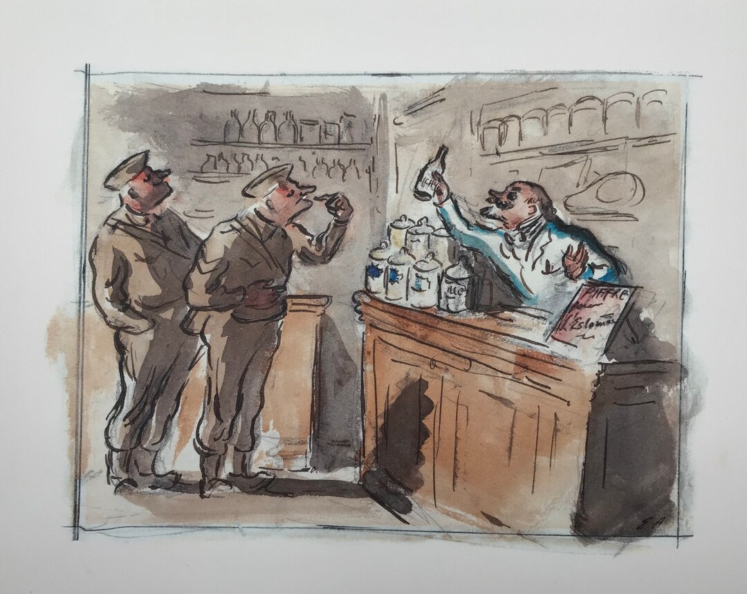 EDWARD ARDIZZONE 'difficulties of the Language' B.E.F. in France