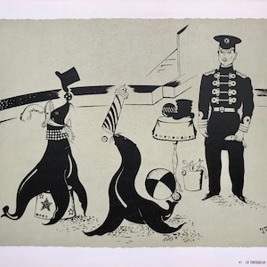 1944 SERGE CIRCUS LITHOGRAPH 'Panorama du Cirque' Limited Edition Big Top Circus Ring Showfolk Clown Acrobat Performing Seals C.11.75x9.5ins