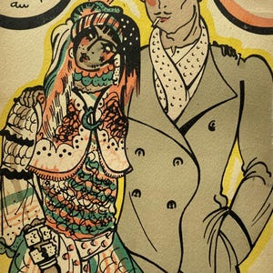 1931 SERGE LITHOGRAPH Art Deco Arts Décoratifs c. 7x5ins..