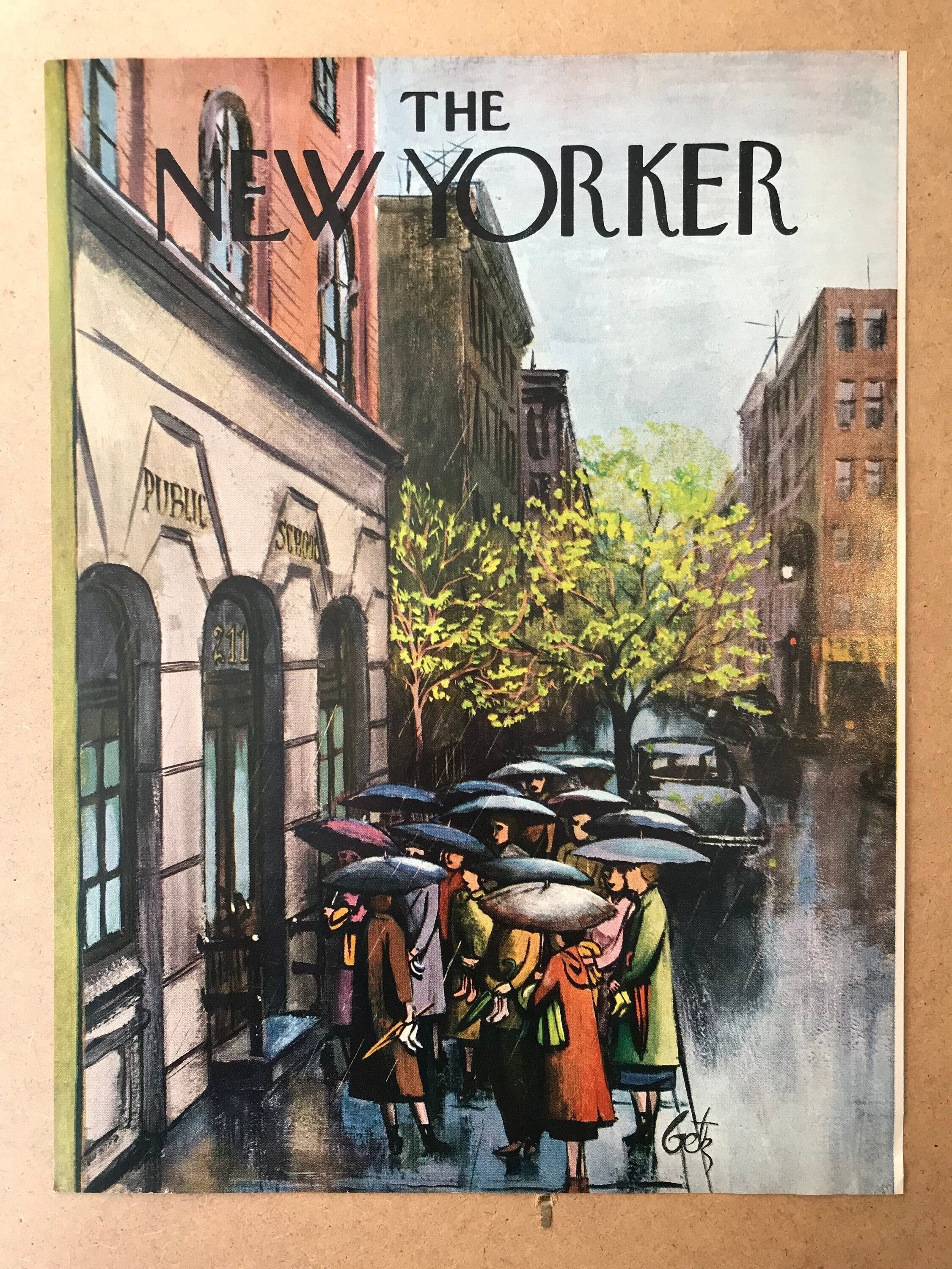 1955年 アーサー・ゲッツのリトグラフ、ニューヨーカー誌用