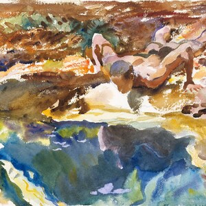 JOHN SINGER SARGENT Uomo e piscina, Florida (1917) Originale al Metropolitan Museum of Art. Stampato su carta professionale da 180 gsm. C.10x8 pollici
