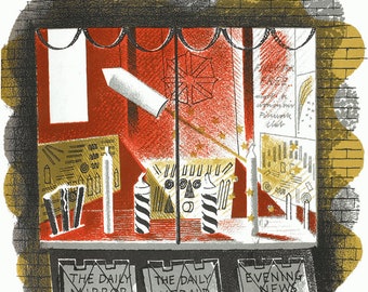 1938 ERIC RAVILIOUS LITHOGRAPH 'high Street-the Knife - Etsy