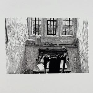 1997 サイモン・ブレット ゼルカル型紙に木版画。『コールド・アシュトン III』。ブリストル、ランパント・ライオンズ・プレス。セバスチャン・カーター。c4x3インチ