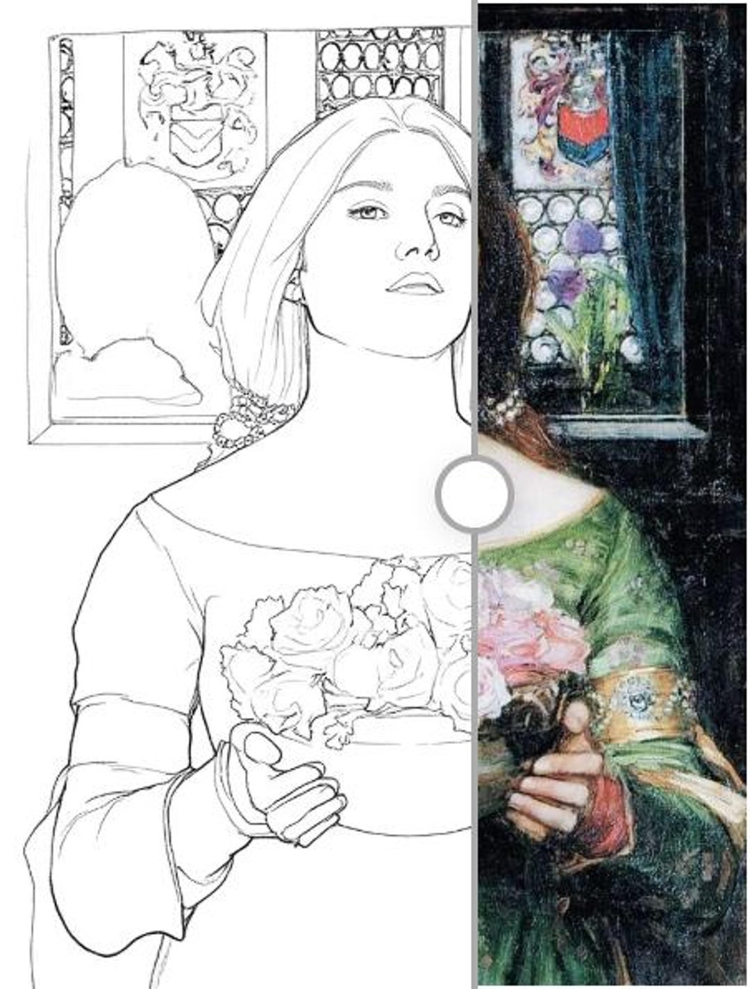 10 X PRE-RAPHAELITE COLOURING Pages - Fashion. Demoiselles Series ...