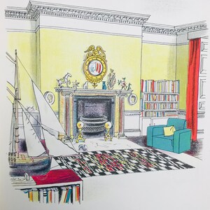 1954 ROLAND COLLINS LITOGRAFIA Studio 29 Percy Street London W.S.Cowell Ltd Dimensioni foglio 9,75x7 pollici.