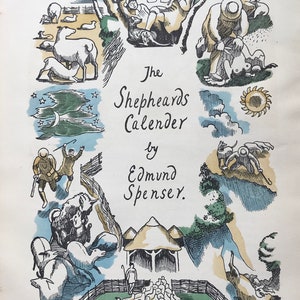 1946 John Nash &#39;Shepherd&#39;s Calendar&#39; Print C.9x7ins.
