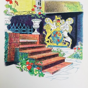 1954 ROLAND COLLINS LITOGRAFIA Blackheath Park House W.S.Cowell Ltd Dimensioni foglio 9,75x7 pollici.