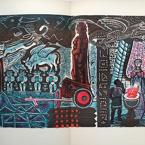1960 EDWARD BAWDEN Limited Editions Club (1500 Copies) For Flaubert&#39;s &#39;SALAMMBO&#39;. Printed on Abbey Mills Chariot Paper at C.U.P. C.16x11ins.