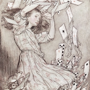 LEWES CARROLL 'Alice im Wunderland (1907)'. Original in der Yale Universitäts-Kunstgalerie. Gedruckt auf archiviertem Papier A4