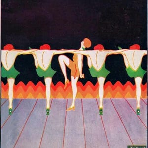 A.J.BOVEY. Stampa "Dancers" su carta professionale da 180 gsm. C.10x8 pollici