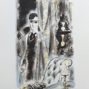 1958 DIGNIMONT Colour Illustration for  Le Grand Meaulnes The Wanderer Alain Fournier 10x6.25ins.