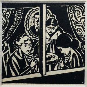1923 FRANS MASEREEL (1889-1972) Wood Engraving for 'Die Gute Madeleine' Published by Kurt Wolff 4x4ins..