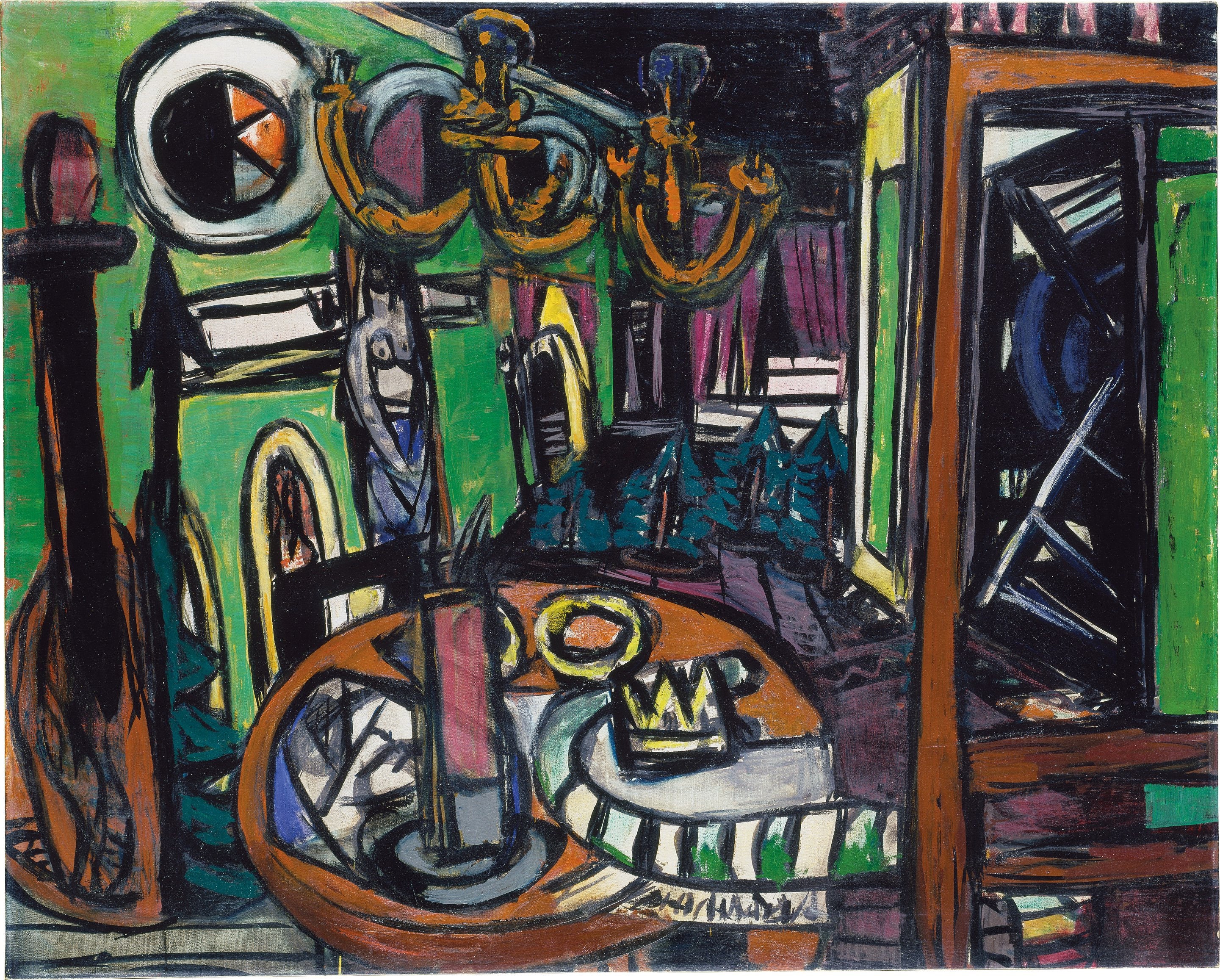 MAX BECKMANN. 'BACKSTAGE'. Original in the Stadel Museum