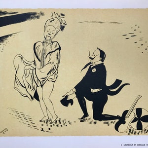 1944 SERGE CIRCUS LITHOGRAPH 'Panorama du Cirque' Limited Edition Big Top Circus Ring Showfolk Clown Acrobat Juggler Dog C.11.75x9.5ins..