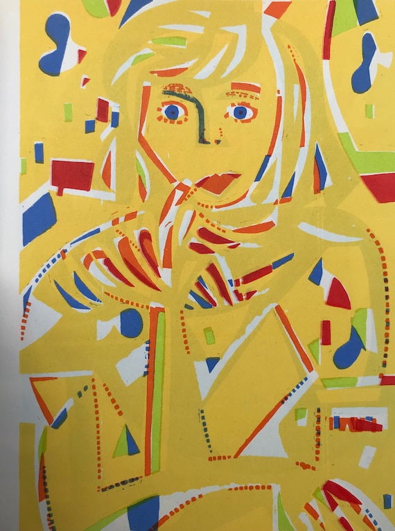 1959年 ハップ・グリーシャバー リトグラフ「ナニ」カラー木版画 抽象