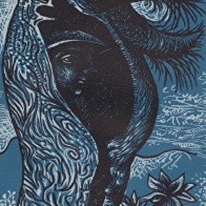 1944 John Craxton Lithograph Printed by W.S.Cowell &#39;The Poet&#39;s Eye&#39; C.4.5x3.5 ins.
