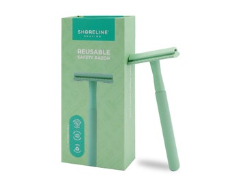 Mint Green Safety Razor - Razor Only, Travel Shaving Sets, Shaving Kits - Eco Shaving Products - Mint Green Razor - Mint Green Gifts