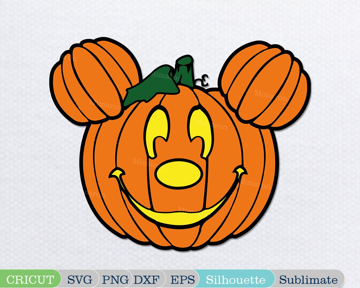 Mickey Mouse Pumpkin Svg Jackolantern Png Halloween Etsy