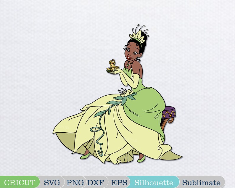Cricut Silhouette Disneyland Vacation Dxf Eps Htv Fairy Tale Design Disney World The Princess And The Frog Png Cartoon Girl Tiana Svg Clip Art Art Collectibles Truongsinhhoc Com Vn