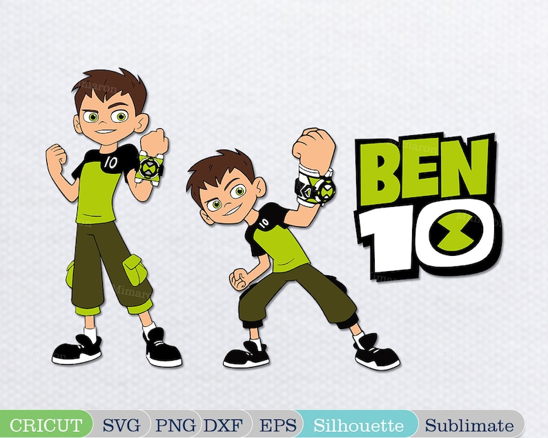 Download Ben 10 Clipart Svg Child Birthday Party Eps Htv Cartoon Network Character Png Cricut Silhouette Dxf Kids Design Ben Ten Animation Clip Art Art Collectibles