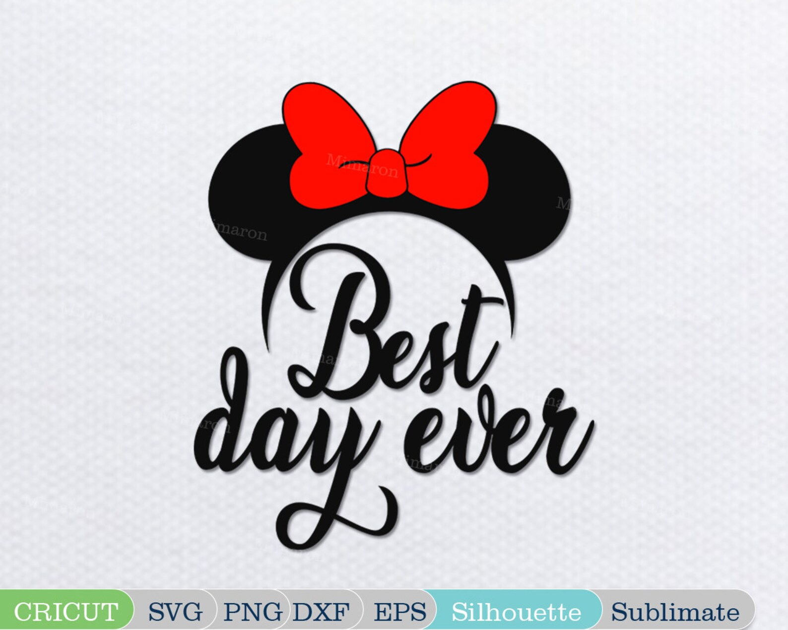 Best Day Ever Svg Minnie Mouse Ears with Bow Png Disney Trip | Etsy