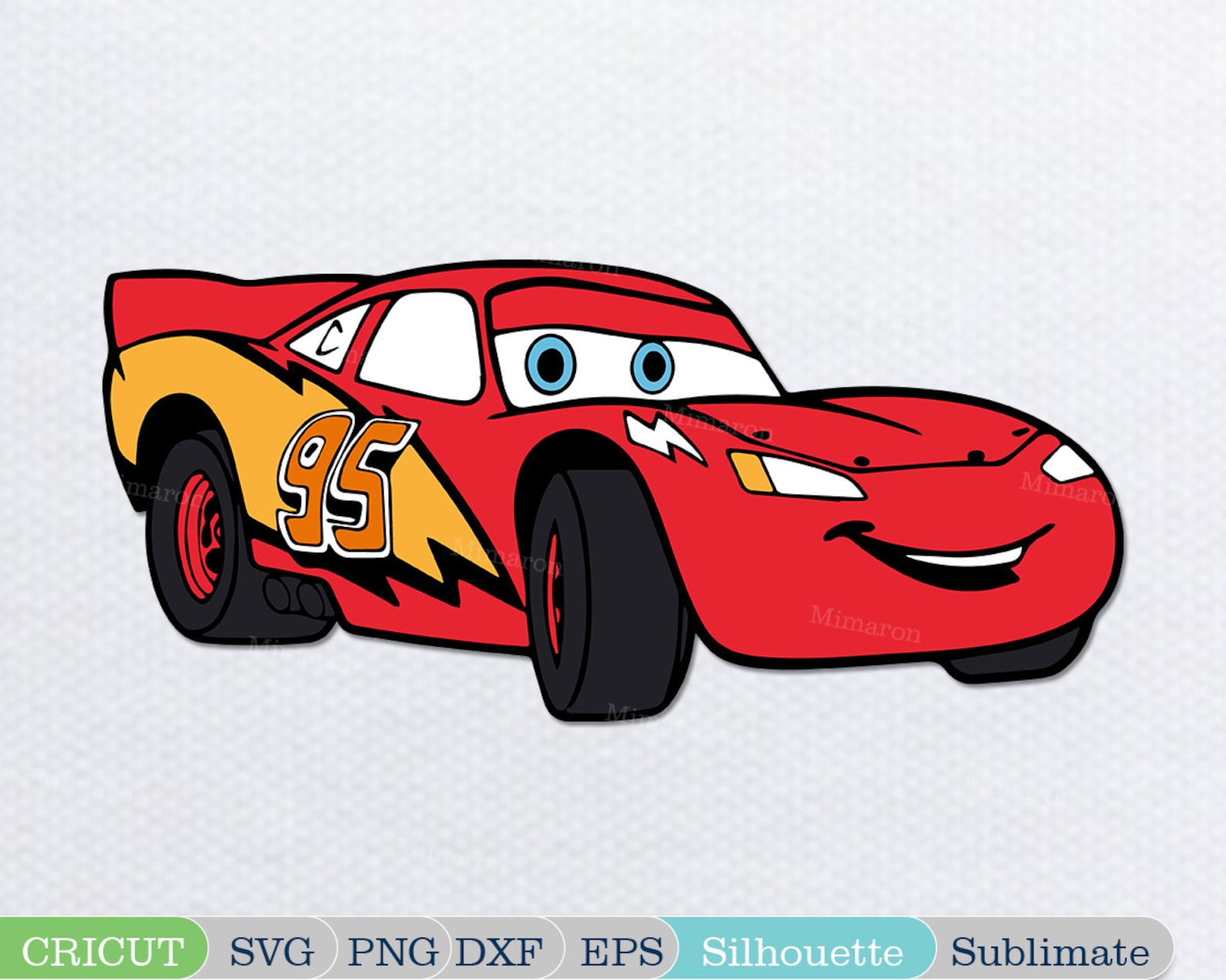 Lightning McQueen Svg Red Race Car Png Pixar Cars Disney | Etsy