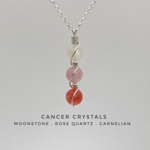 アクセサリーその他 Powder Necklace Handmade Cancer Zodiac Crystal Necklace, Zodiac Necklace