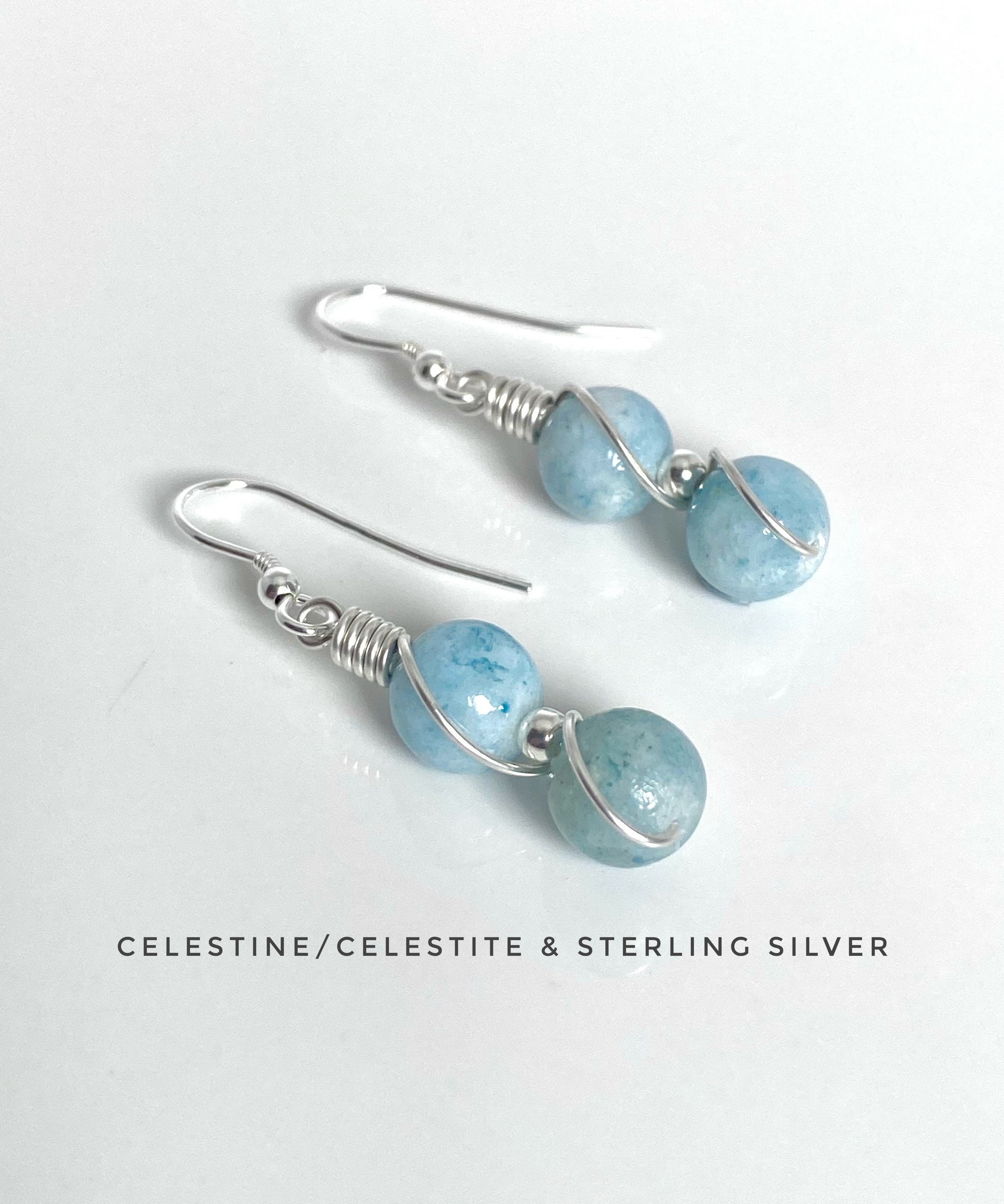 Celestite earrings best sale