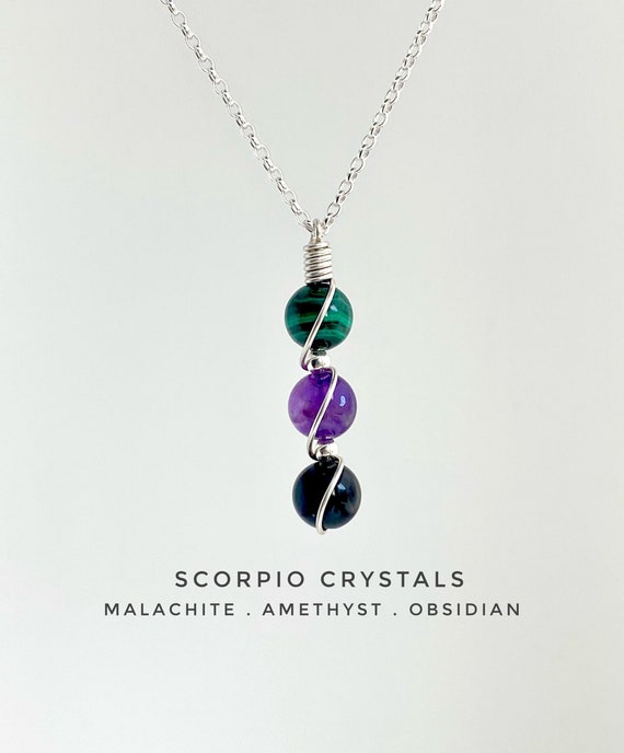 Scorpio crystal necklace sale