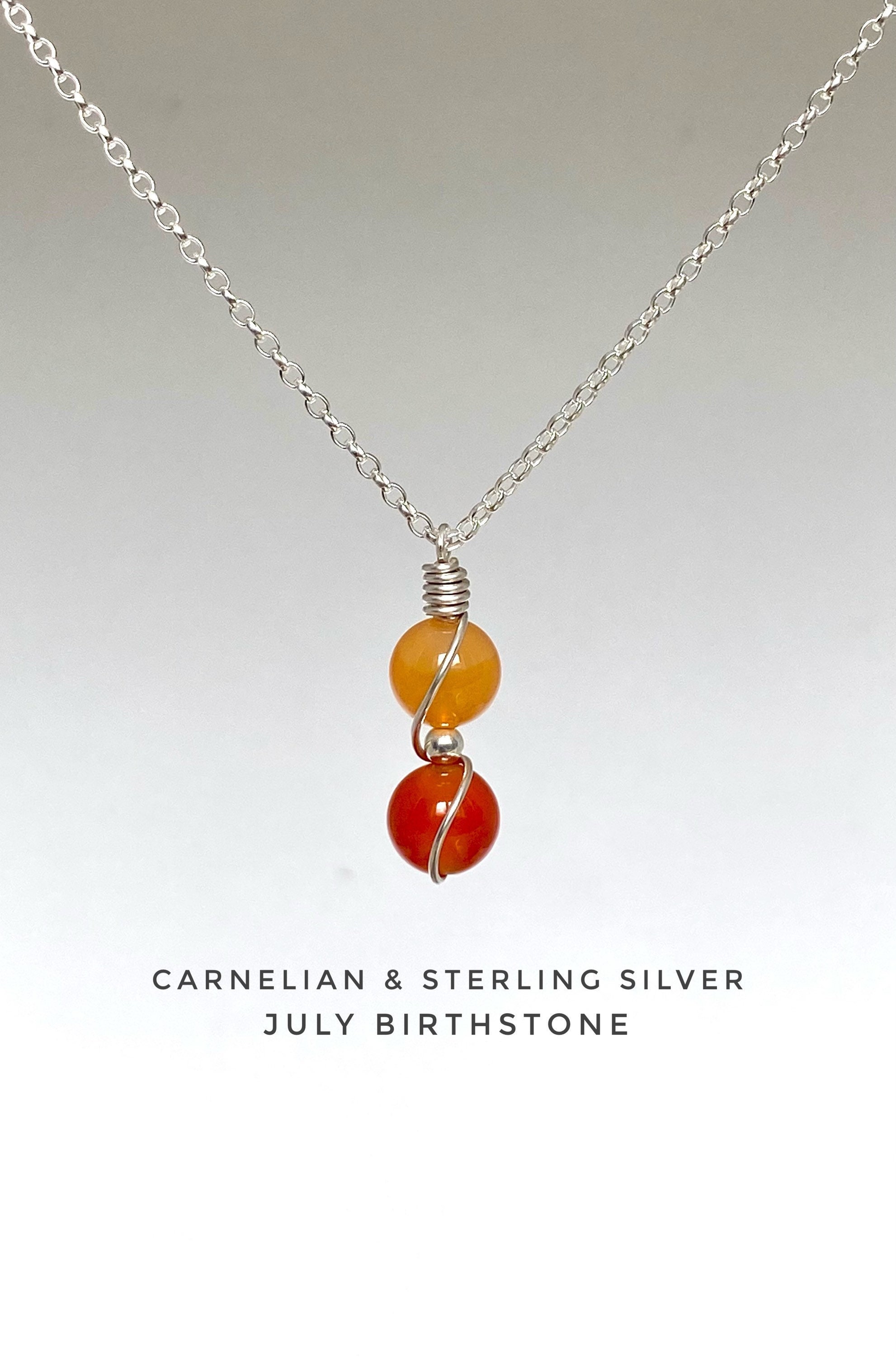 SMELLY so’　carnelian necklace Designs by Nature Gems Carnelian Necklace, July Birthstone