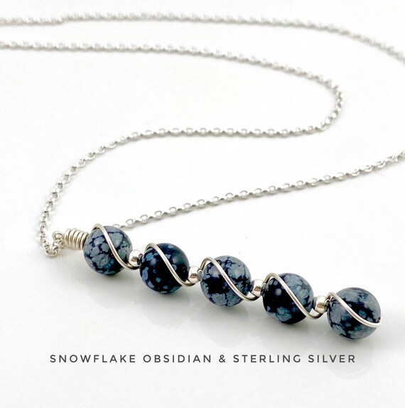 Snowflake on sale obsidian necklace