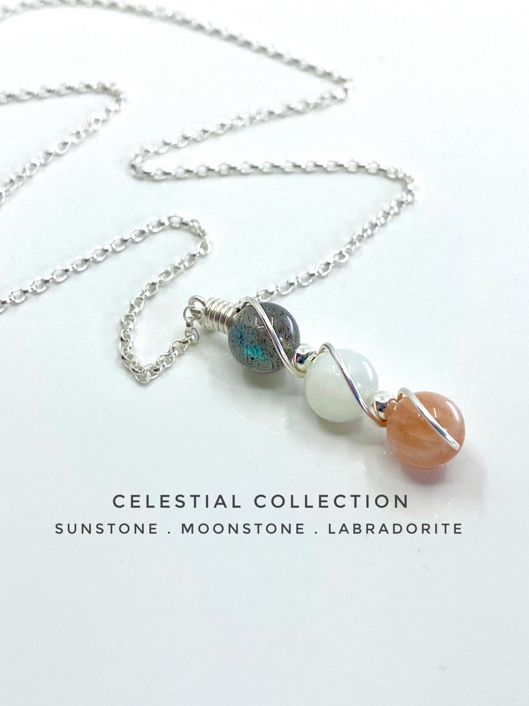 ネックレス・ペンダント [MONDAY EDITION] moonlit heartstrings long necklace Signature Knockout Pendant | Rainbow Moonstone | Dean