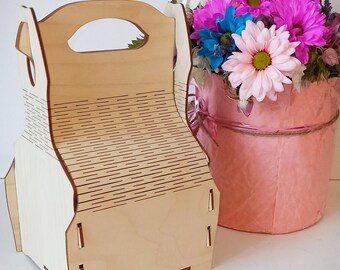 Outer 16.0 x 10cm plywood bag handle SY205 Brown color Handbag wooden handle One Pair