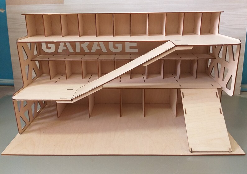 Garage parking house made of wood 4 mm laser cut vector model Etsy