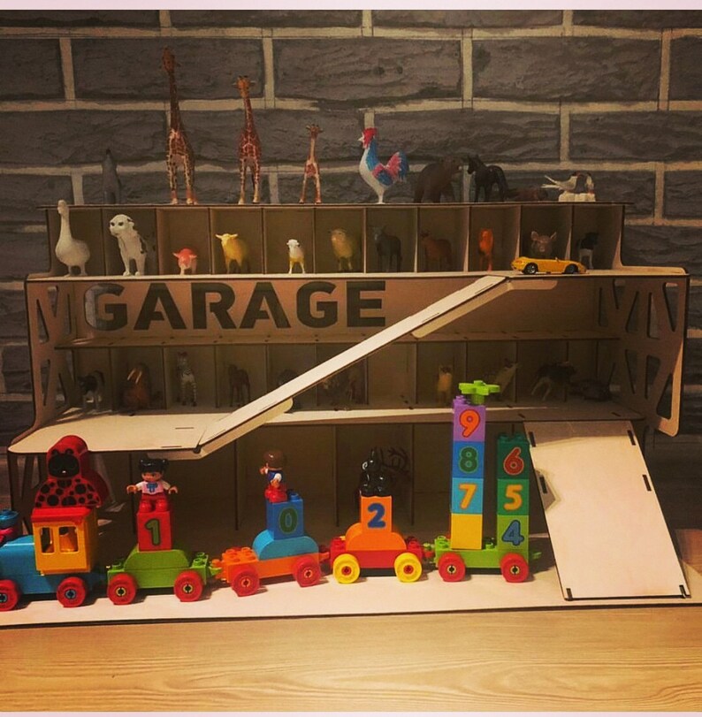 Garage parking house made of wood 4 mm laser cut vector model Etsy