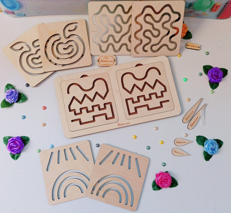 Set Stencils for Writing Learning Tracing Board Prewriting Etsy