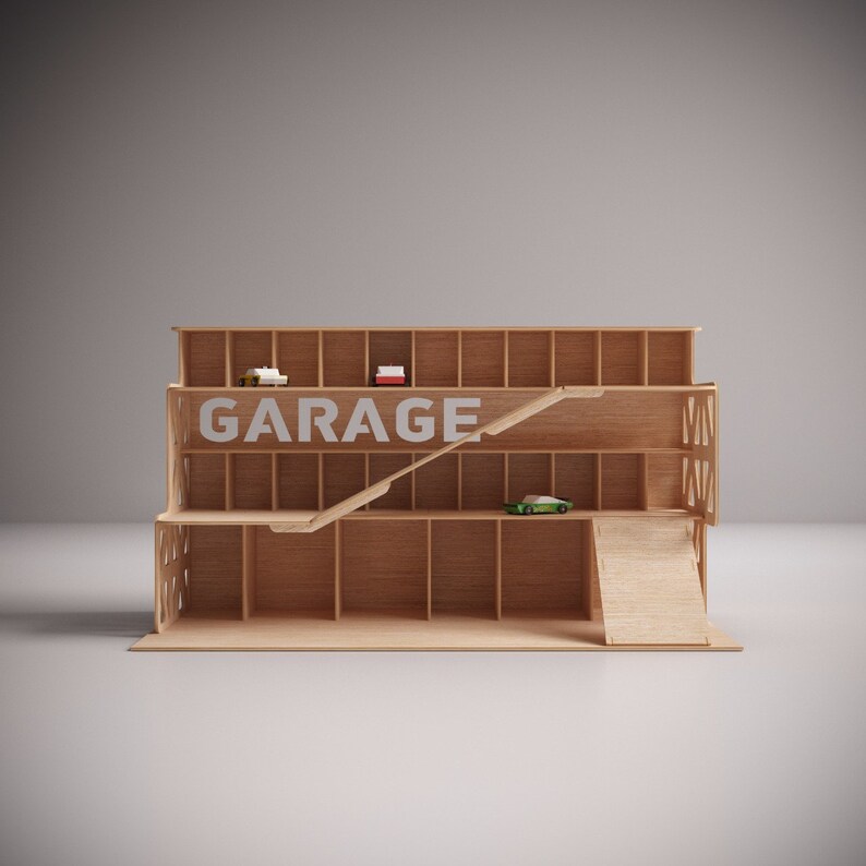 Garage parking house made of wood 4 mm laser cut vector model Etsy