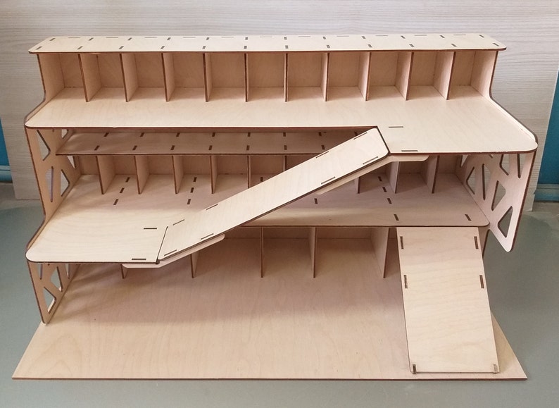 Garage parking house made of wood 4 mm laser cut vector model Etsy