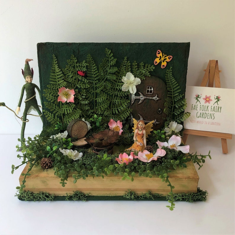 Fairy Book Nook Shelf Insert Forest Fairy Diorama Etsy