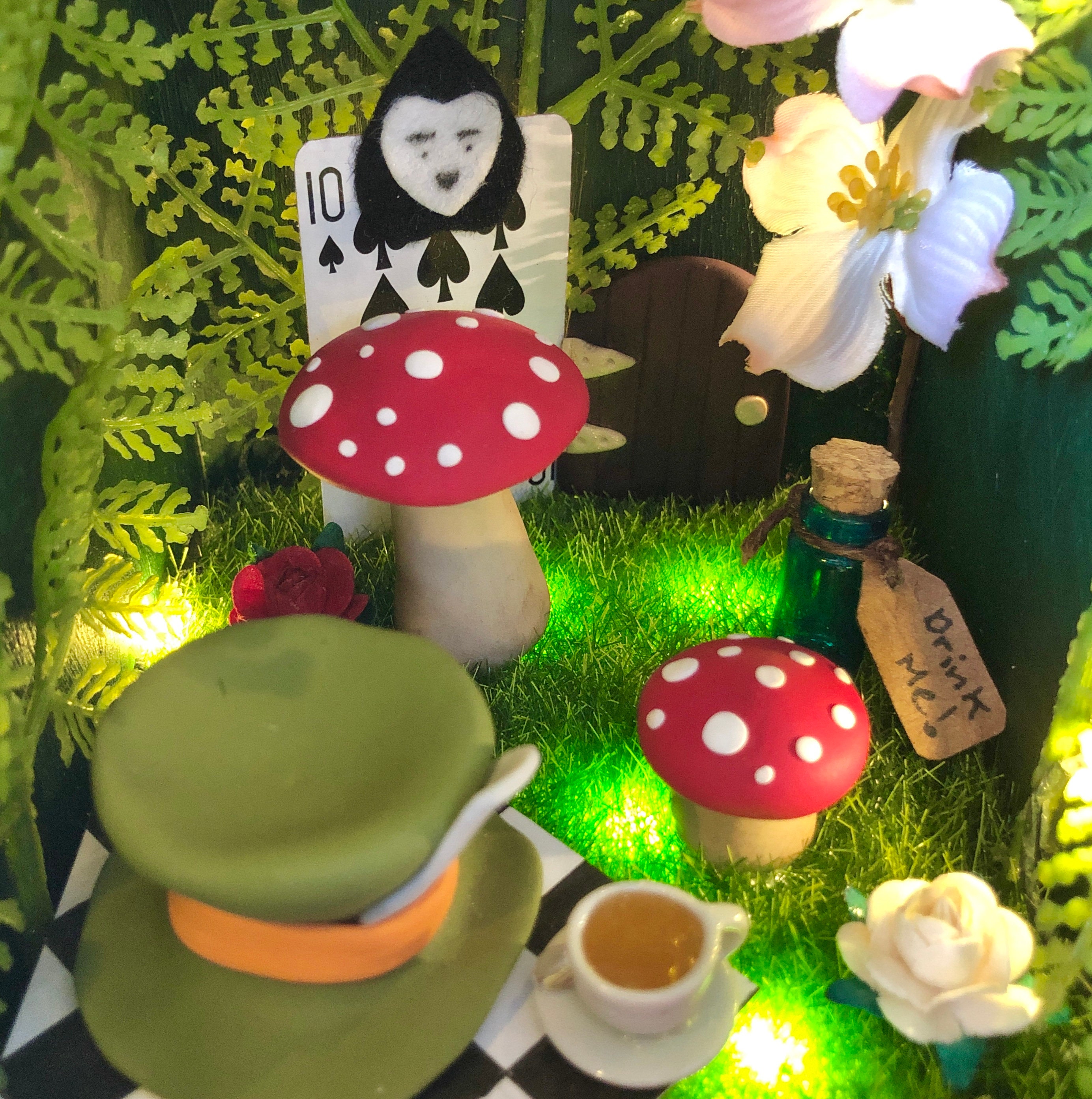 Book Nook Shelf Insert of Alice in Wonderland Book Nook UK Etsy UK