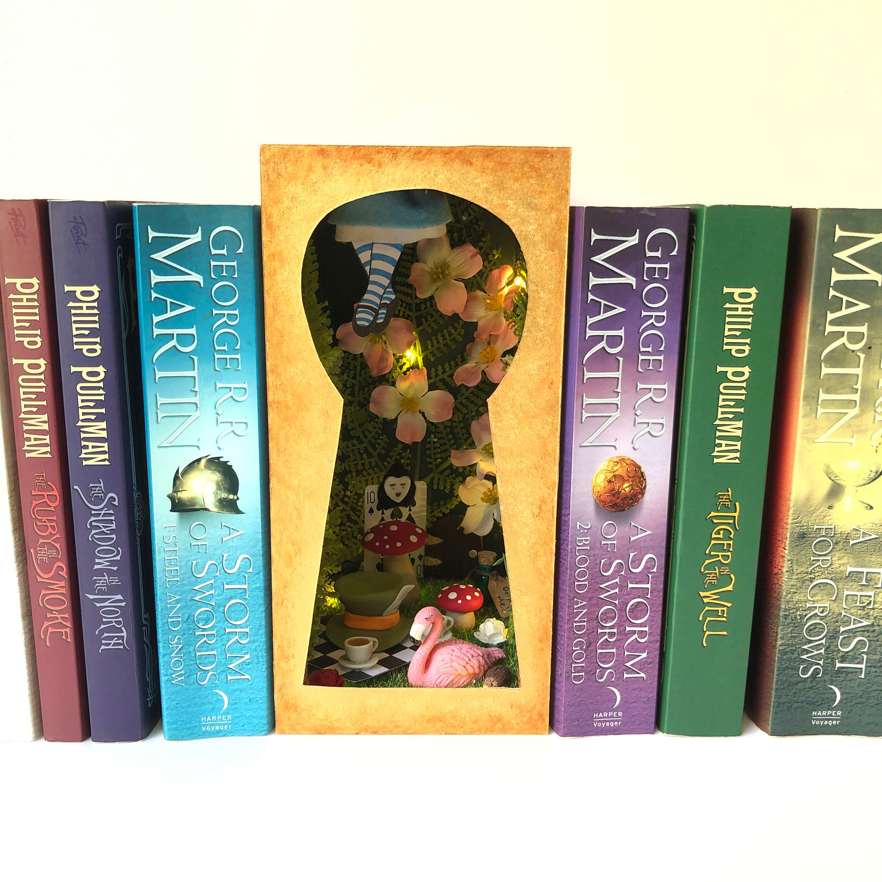 Book Nook Shelf Insert of Alice in Wonderland Book Nook UK Etsy UK