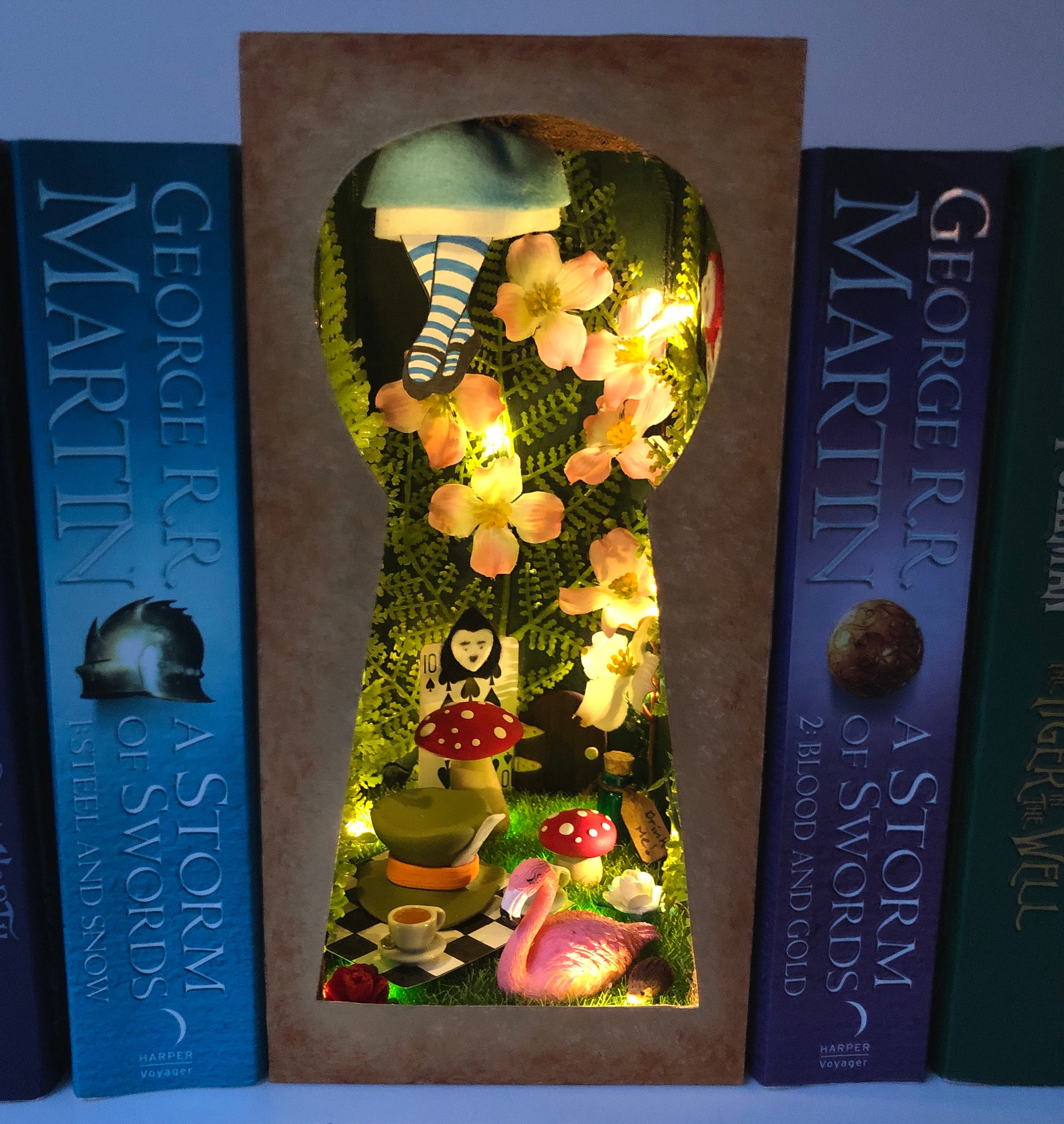 Book Nook Shelf Insert of Alice in Wonderland Book Nook UK Etsy UK