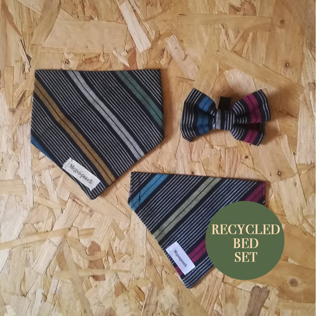 Eco Friendly Pet Accessories / Striped / Pet Bandanas / Zero Etsy